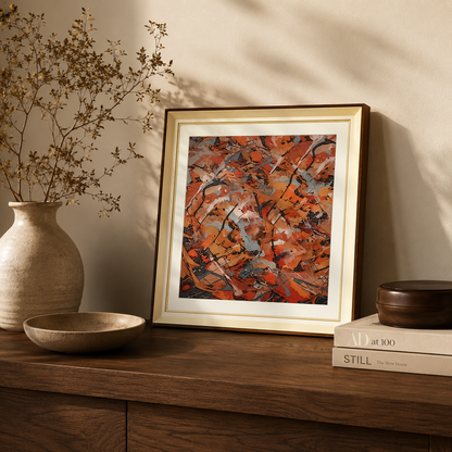 Kinetic Ember Abstract Splatter