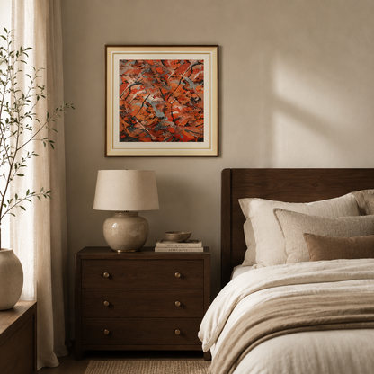 Kinetic Ember Abstract Splatter
