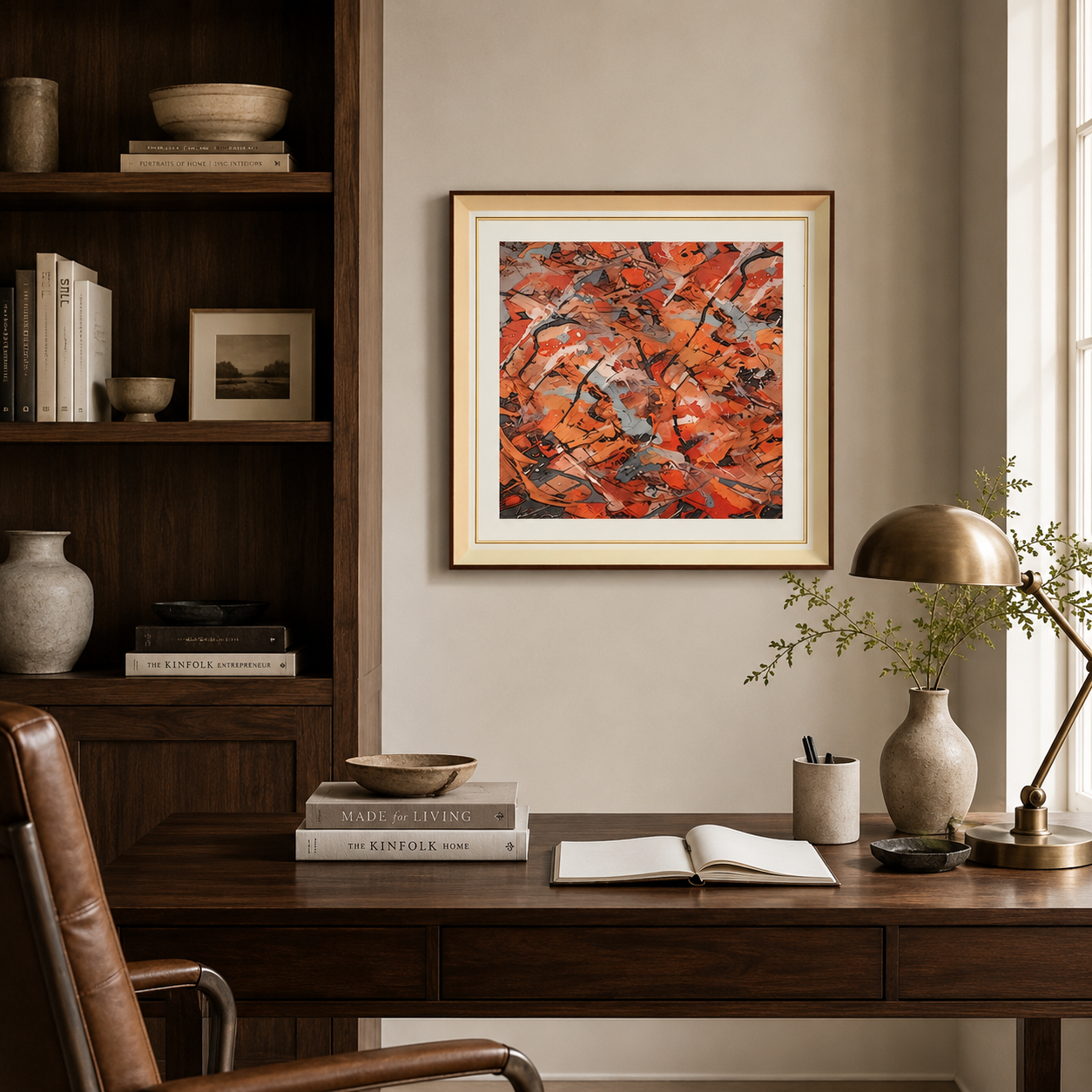 Kinetic Ember Abstract Splatter