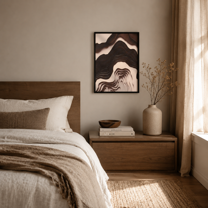 Minimalist Earth Tone Contour Line