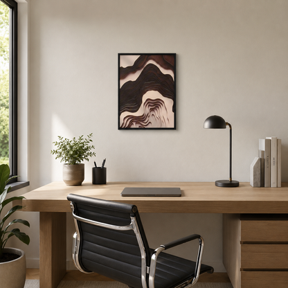 Minimalist Earth Tone Contour Line