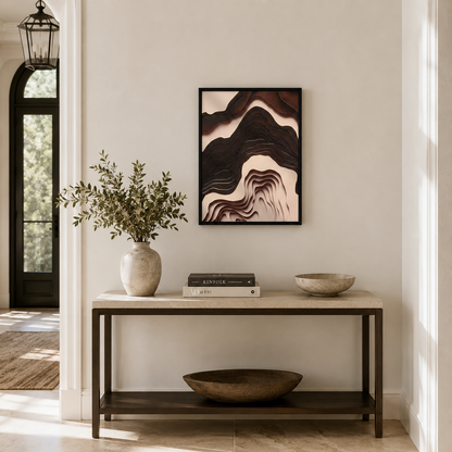 Minimalist Earth Tone Contour Line