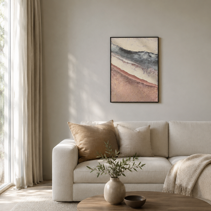Minimalist Neutral Impasto Beach