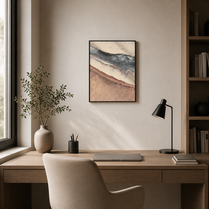 Minimalist Neutral Impasto Beach