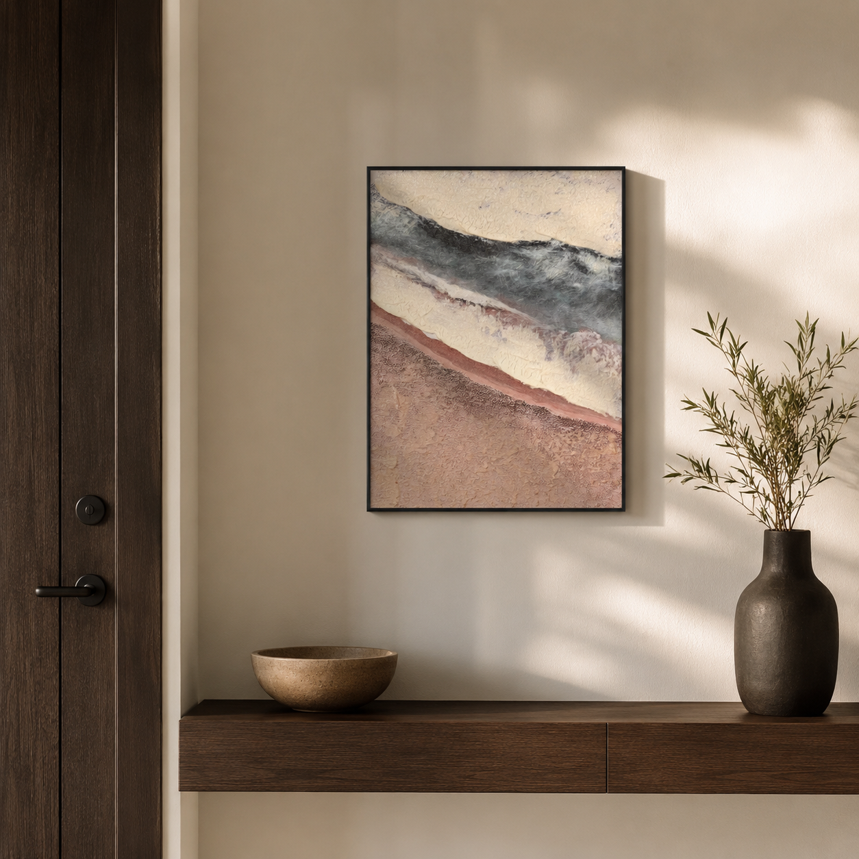 Minimalist Neutral Impasto Beach