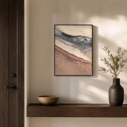Minimalist Neutral Impasto Beach