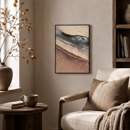 Minimalist Neutral Impasto Beach