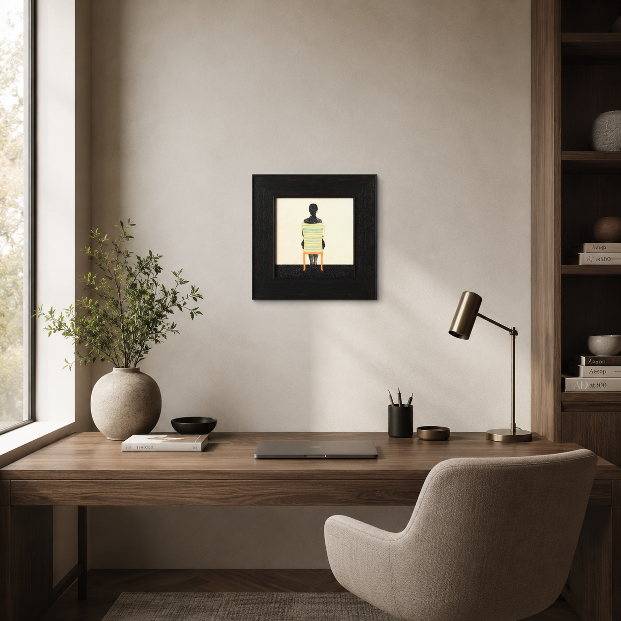 Minimalist Woman on Chair