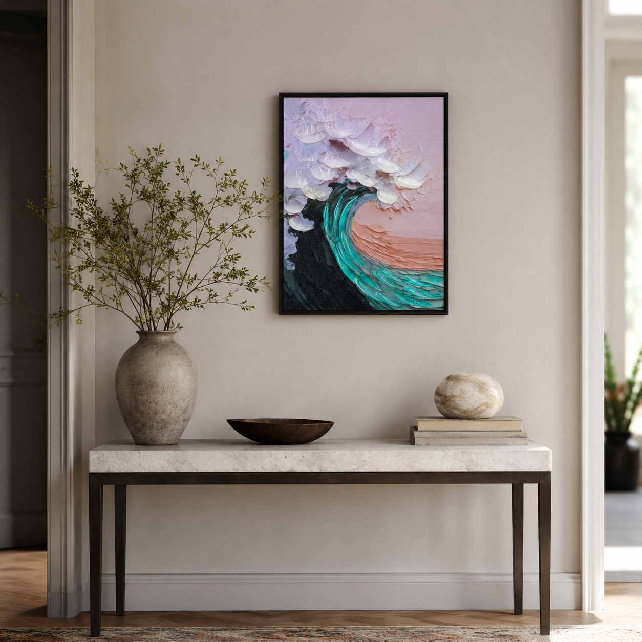 Modern Coastal Impasto Surf