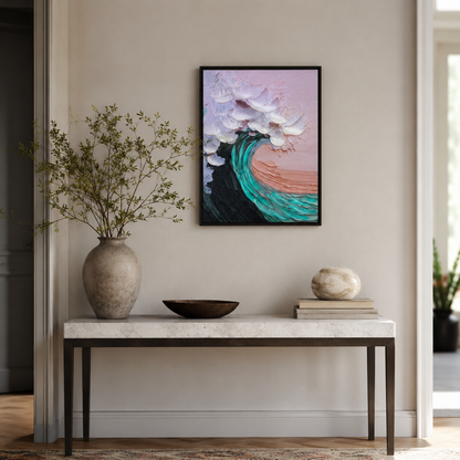 Modern Coastal Impasto Surf
