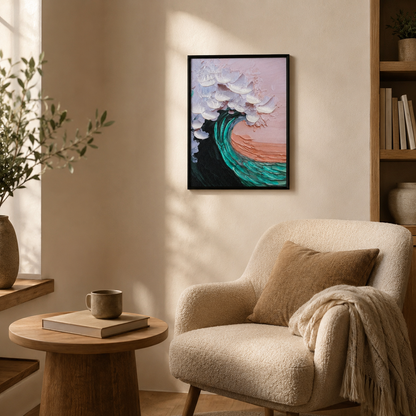 Modern Coastal Impasto Surf
