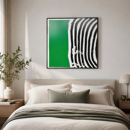 Modern Geometric Green & Black
