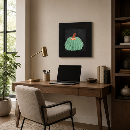 Modern Green Polka Dot Pumpkin