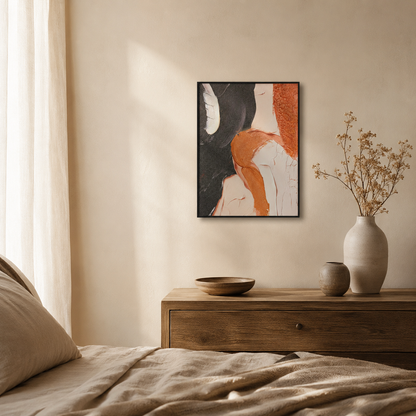 Modern Minimalist Metallic Impasto