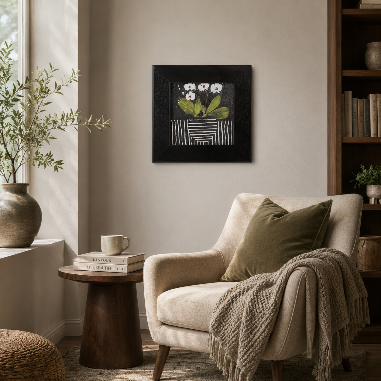 Modern White Orchid