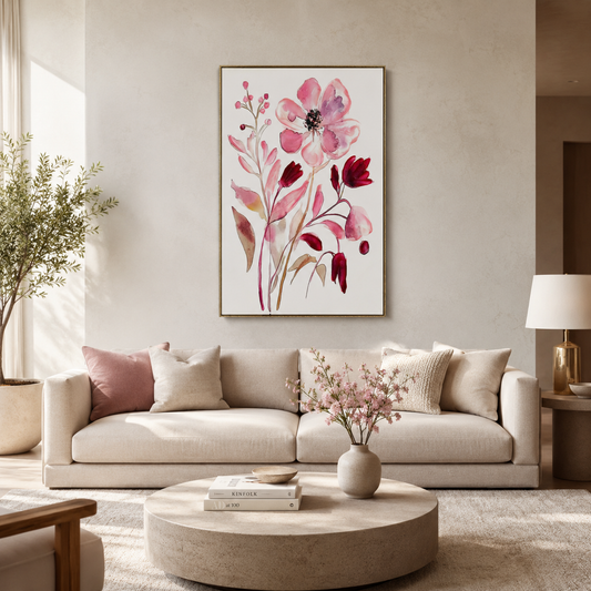 Pink Watercolor Flower