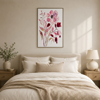 Pink Watercolor Flower