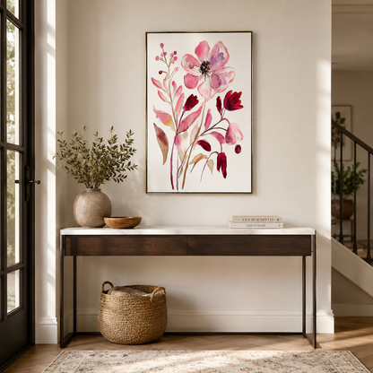 Pink Watercolor Flower