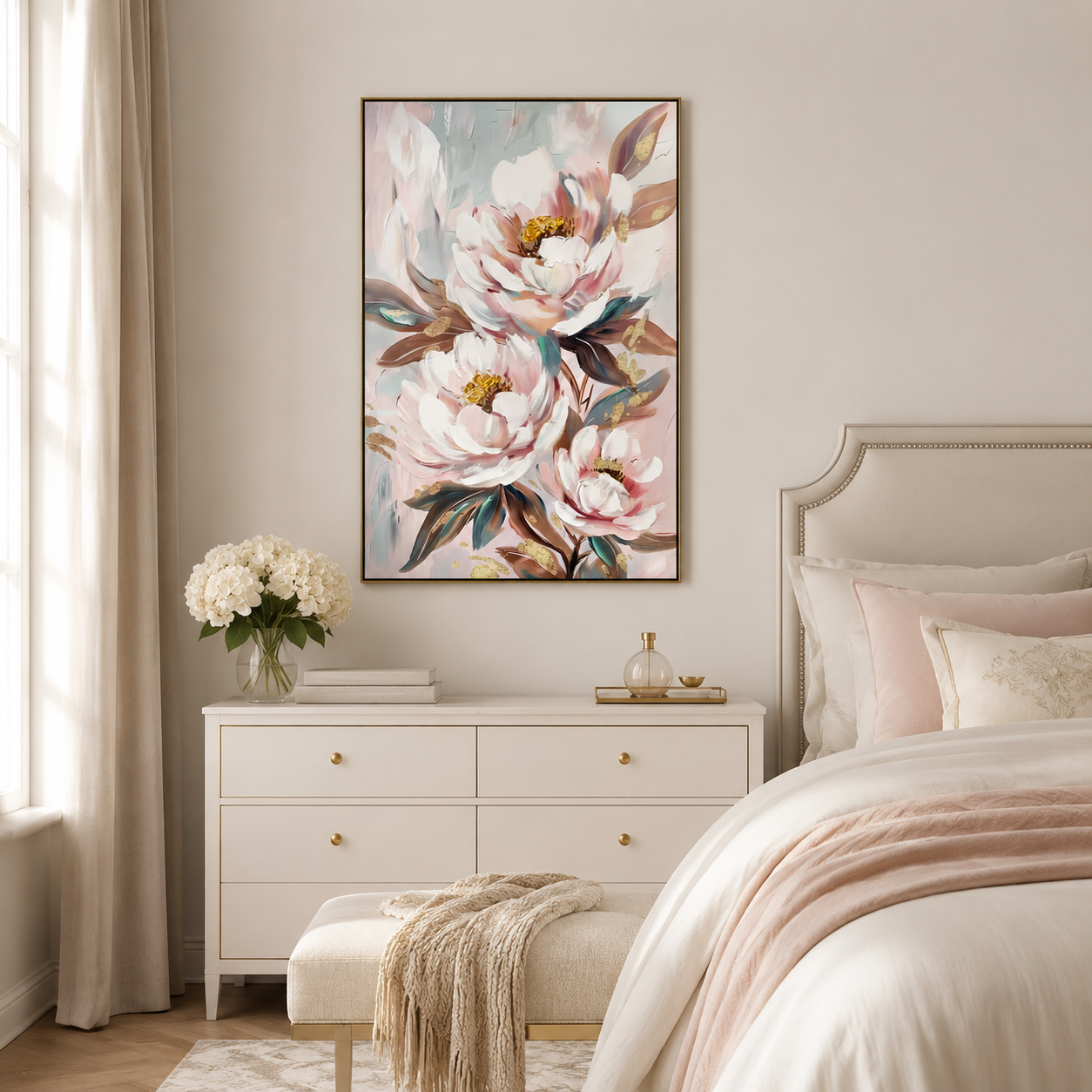 Pink and White Peony