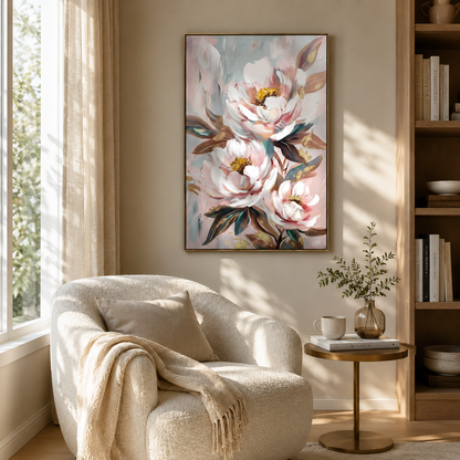 Pink and White Peony
