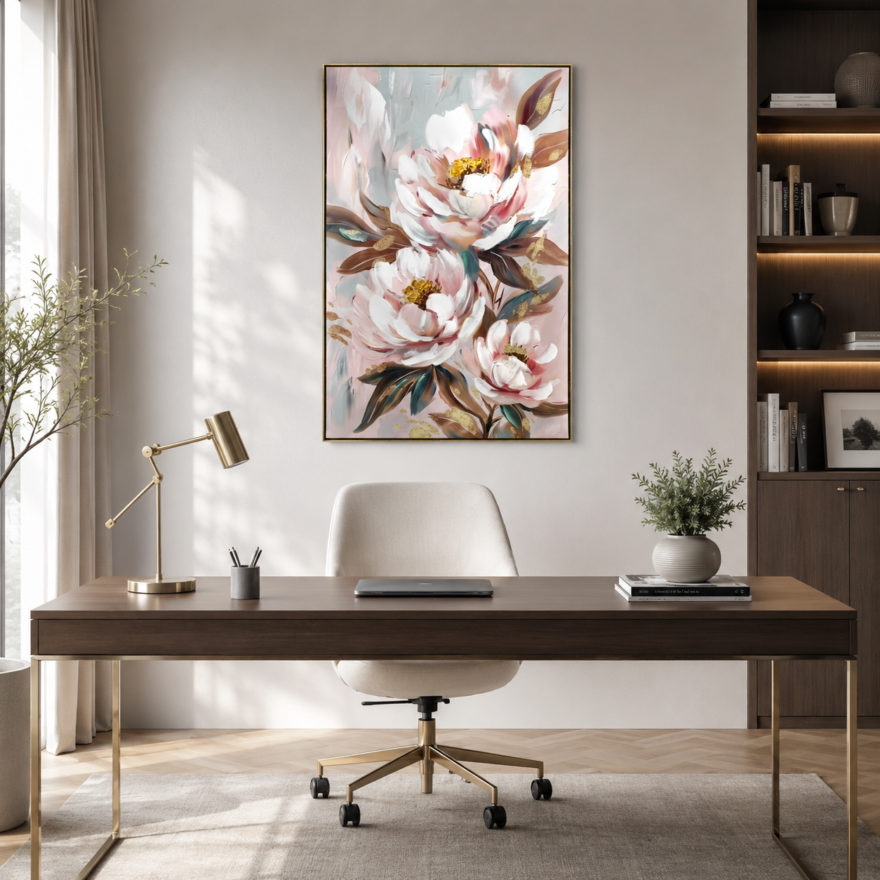 Pink and White Peony