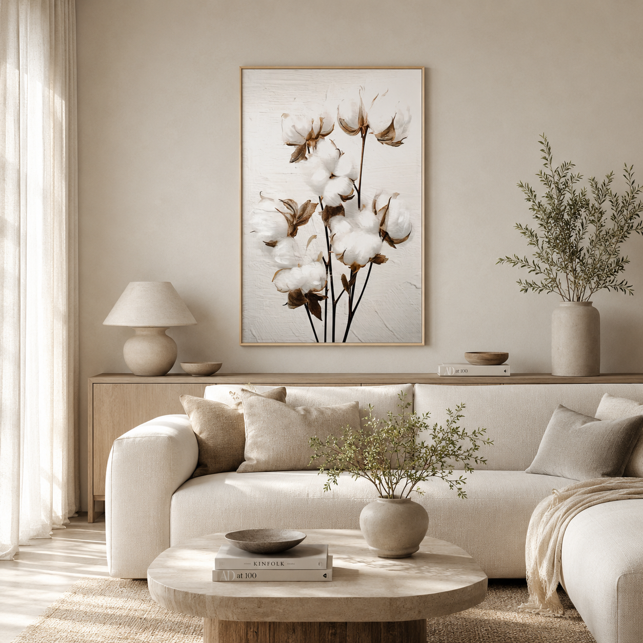 Rustic Cotton Flower