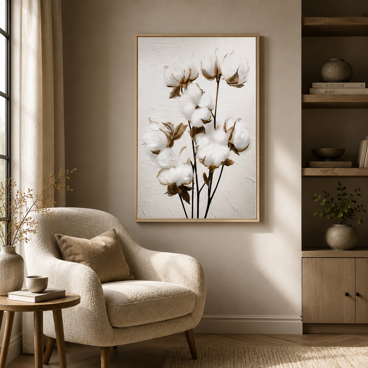 Rustic Cotton Flower