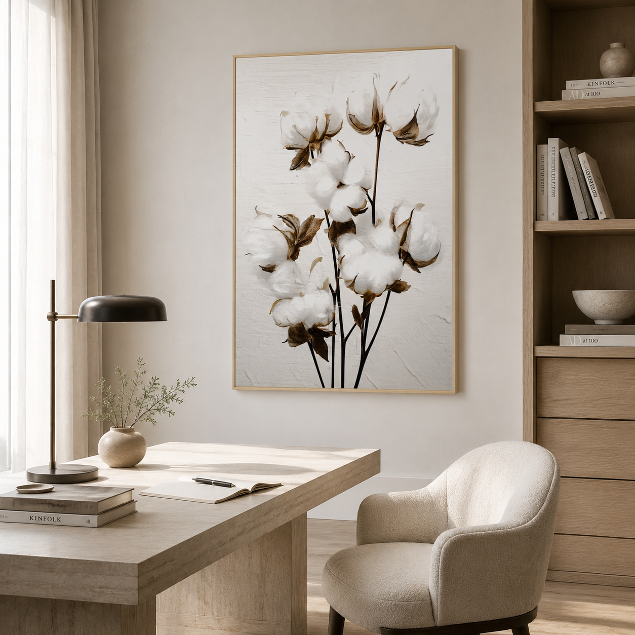 Rustic Cotton Flower