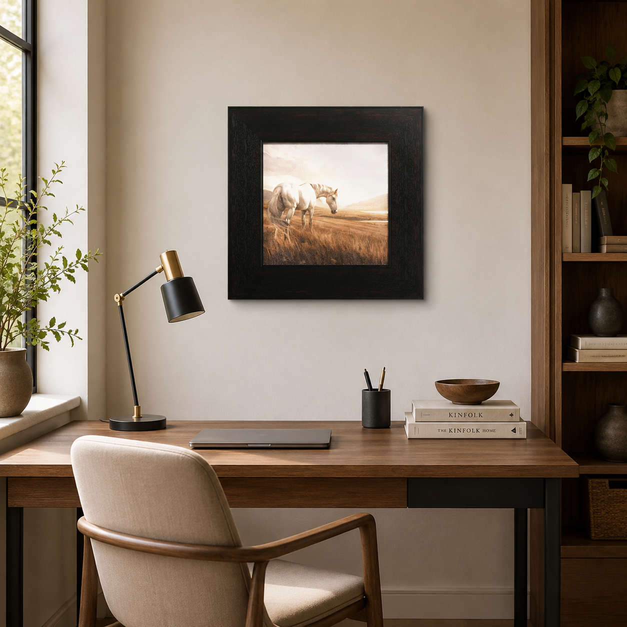 Rustic White Horse
