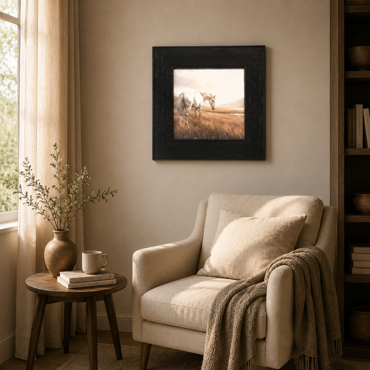 Rustic White Horse