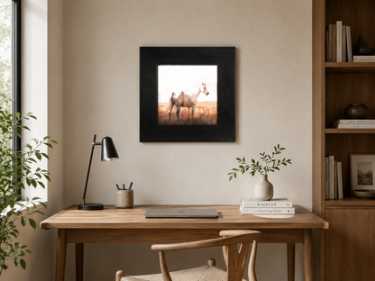 Standing White Horse in Meadow