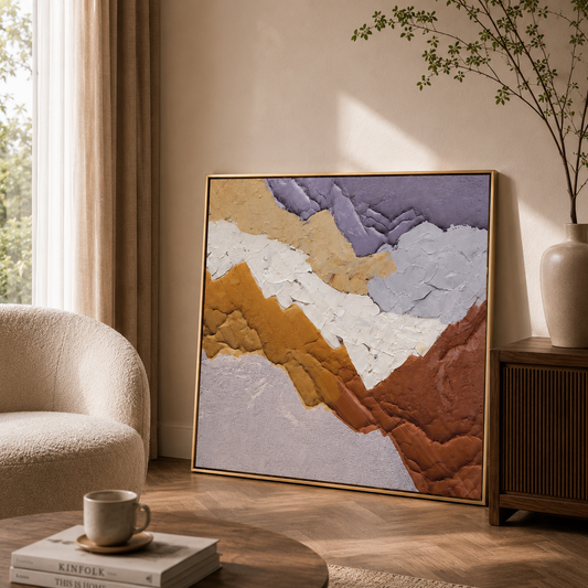 Terra Layers — Textured Abstract Wall Art