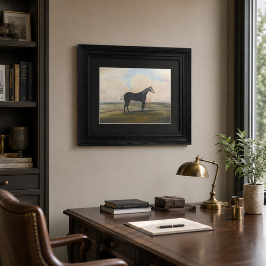 "The Celebrated Steel Grey Racehorse"