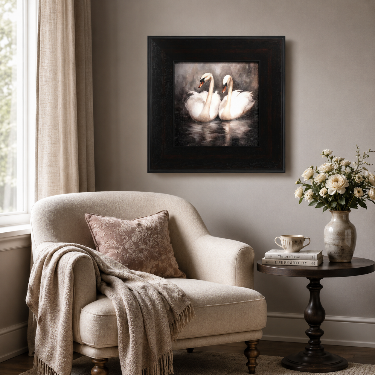 Two White Swans