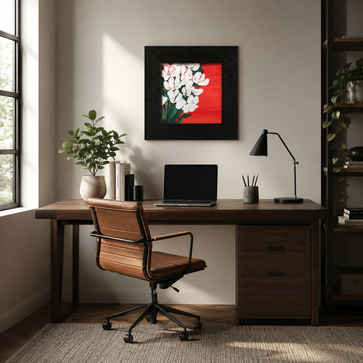 Vibrant Red Floral