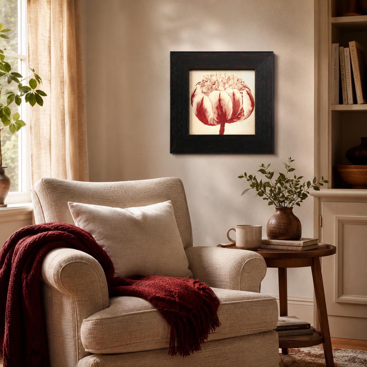 Vintage Red Peony