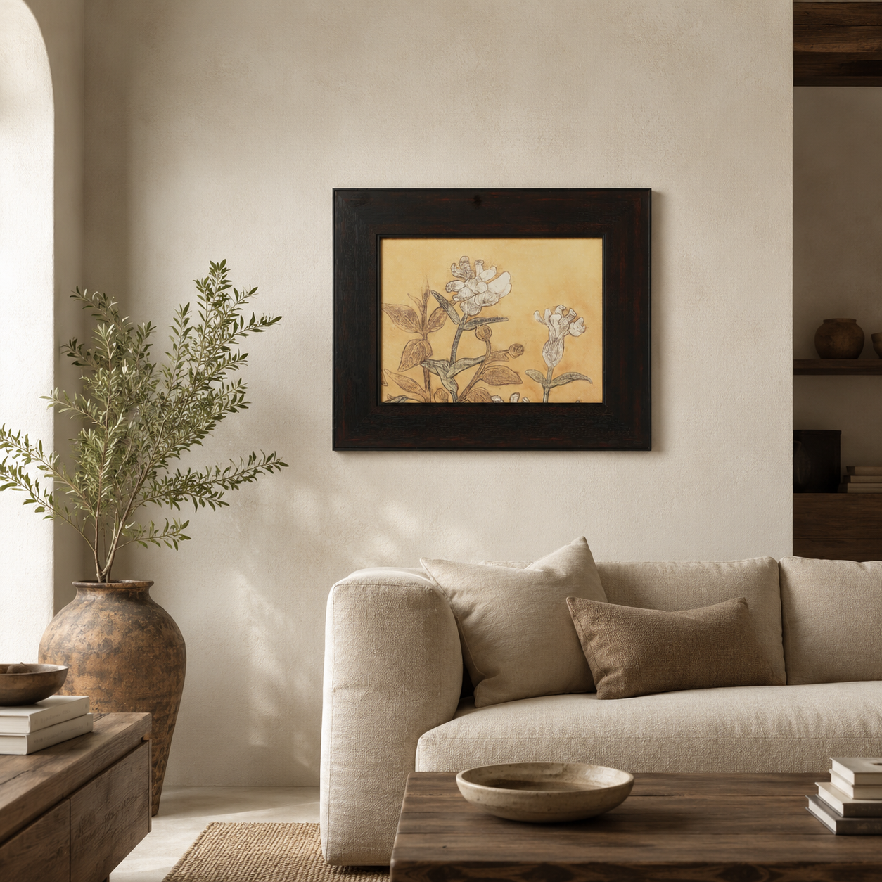 Vintage Wildflower Sketch
