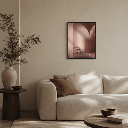 Warm Terracotta Archway Chair Abstract