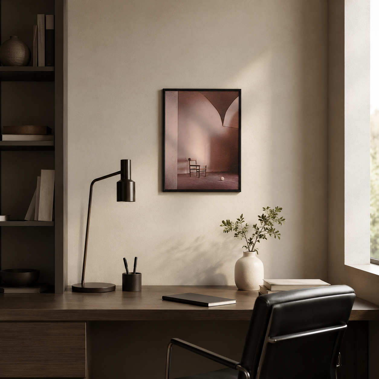 Warm Terracotta Archway Chair Abstract
