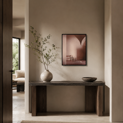 Warm Terracotta Archway Chair Abstract