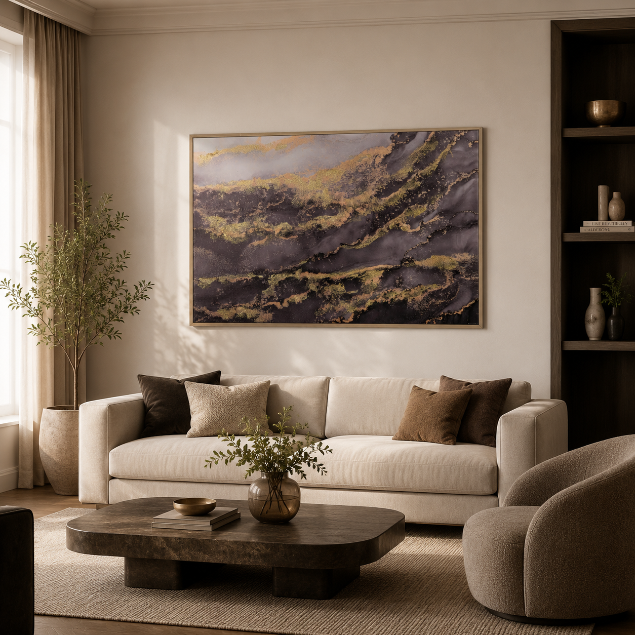 Modern Black and Gold Abstract