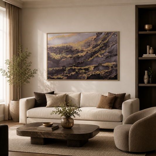 Modern Black and Gold Abstract