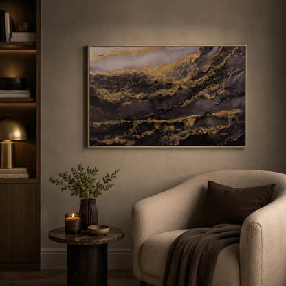 Modern Black and Gold Abstract