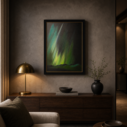 Aurora Echoes Abstract Northern Lights
