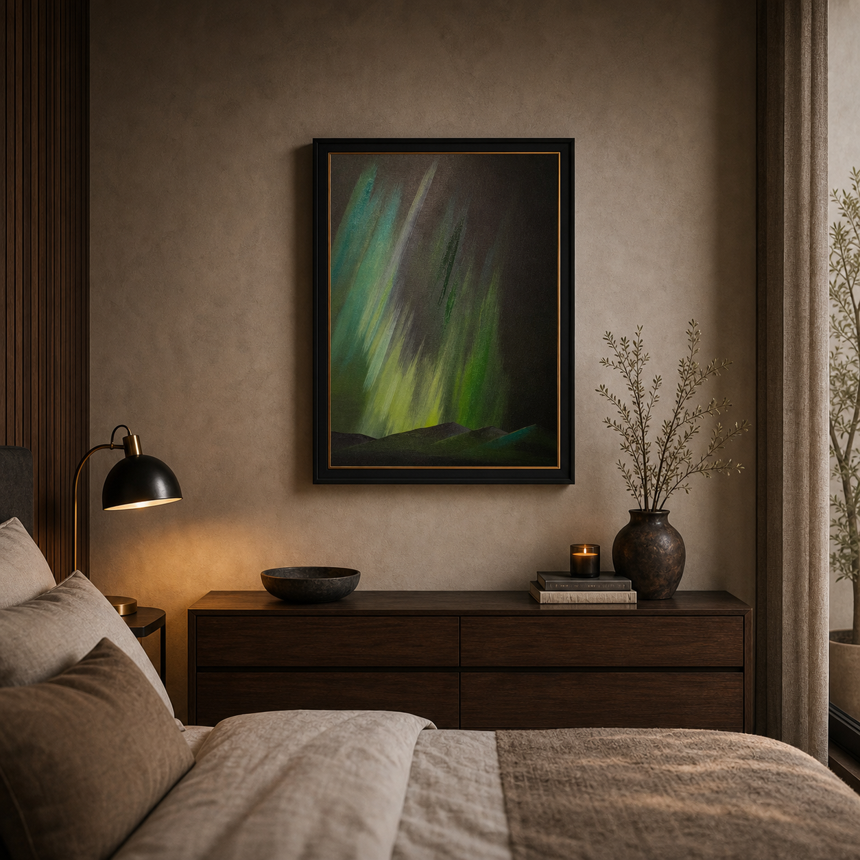 Aurora Echoes Abstract Northern Lights