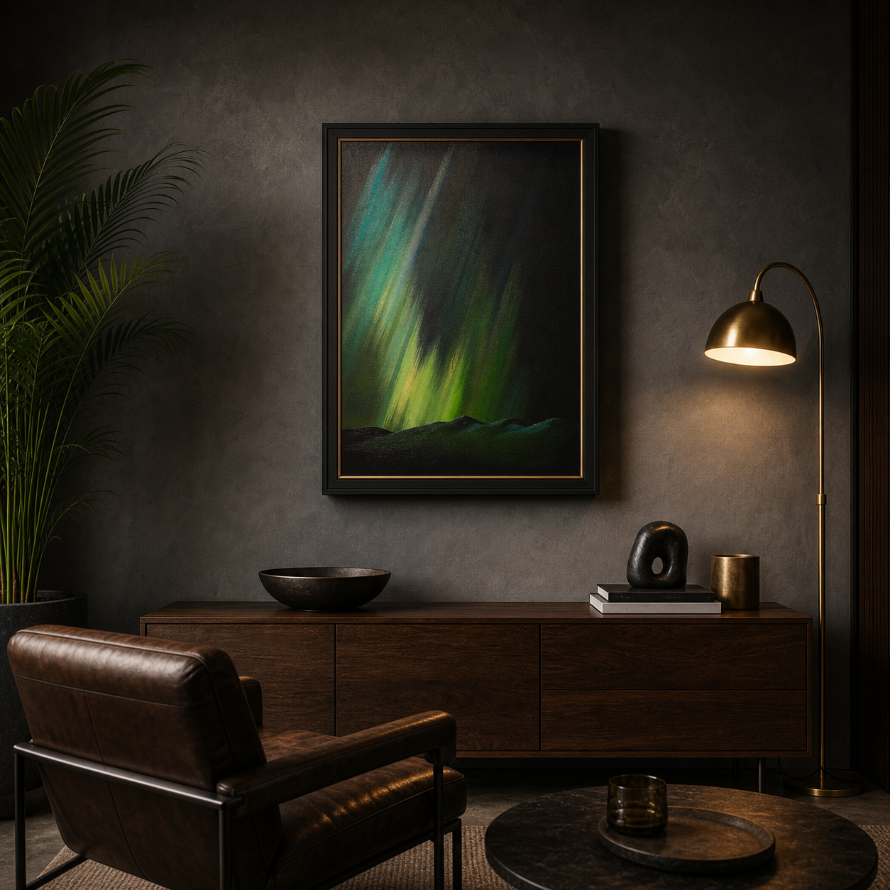 Aurora Echoes Abstract Northern Lights