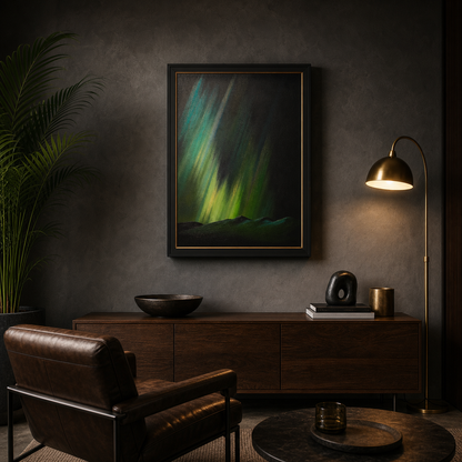 Aurora Echoes Abstract Northern Lights