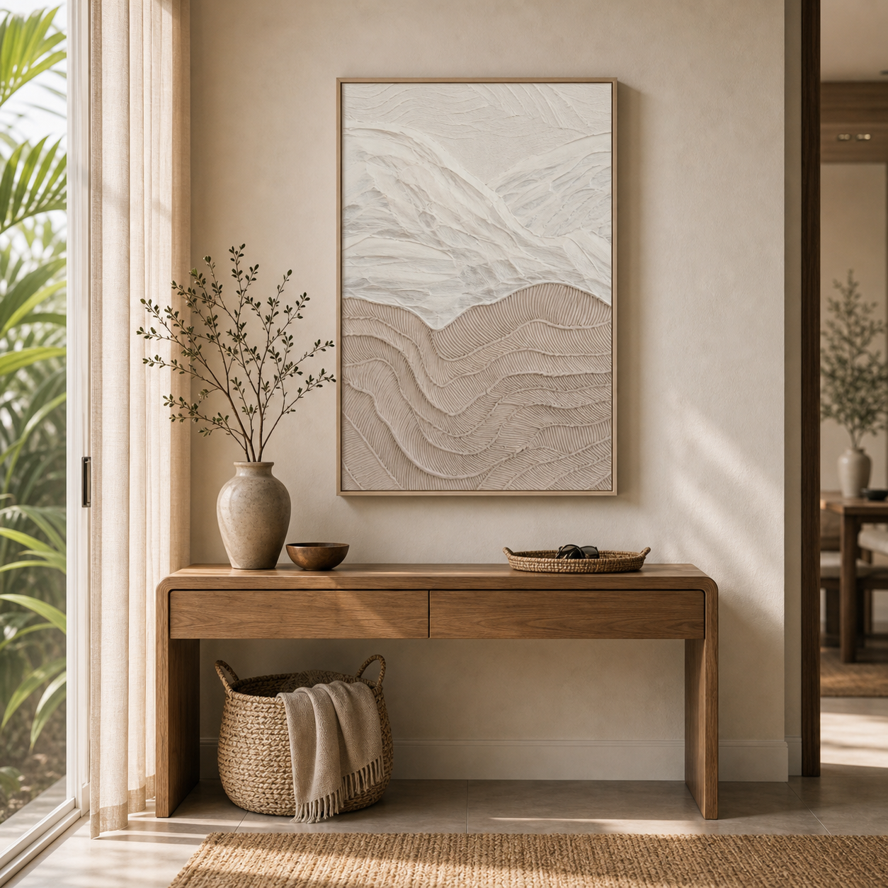 Beige & Cream Abstract Sand Dunes