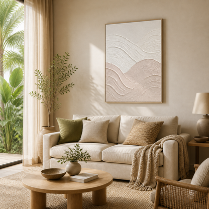 Beige & Cream Abstract Sand Dunes