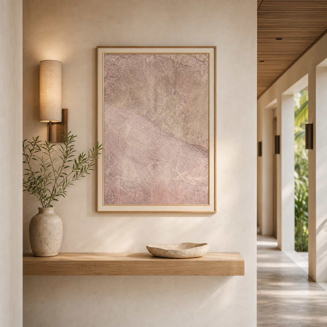Blush Dune Abstract Plaster